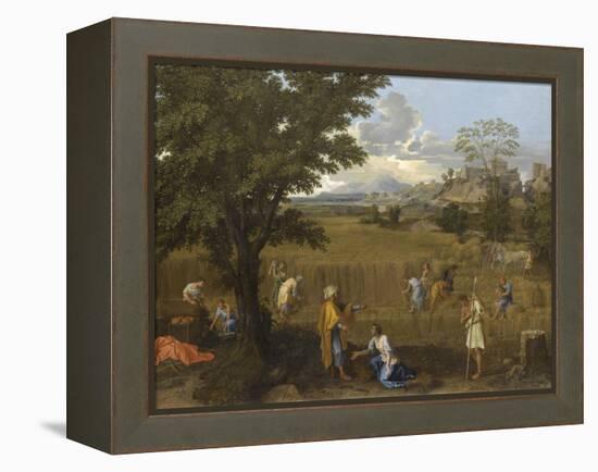 L'Eté ou Ruth et Booz-Nicolas Poussin-Framed Premier Image Canvas