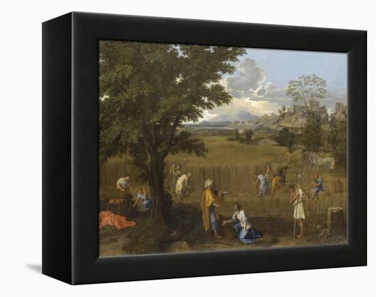 L'Eté ou Ruth et Booz-Nicolas Poussin-Framed Premier Image Canvas