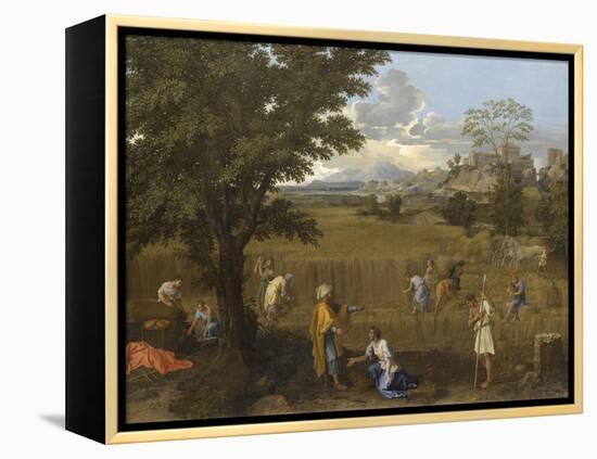 L'Eté ou Ruth et Booz-Nicolas Poussin-Framed Premier Image Canvas