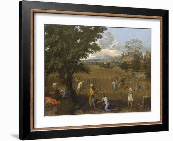 L'Eté ou Ruth et Booz-Nicolas Poussin-Framed Giclee Print