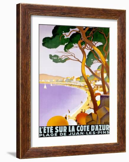 L'Ete sur la Cote d'azur-Roger Broders-Framed Art Print