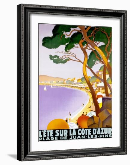 L'Ete sur la Cote d'azur-Roger Broders-Framed Art Print