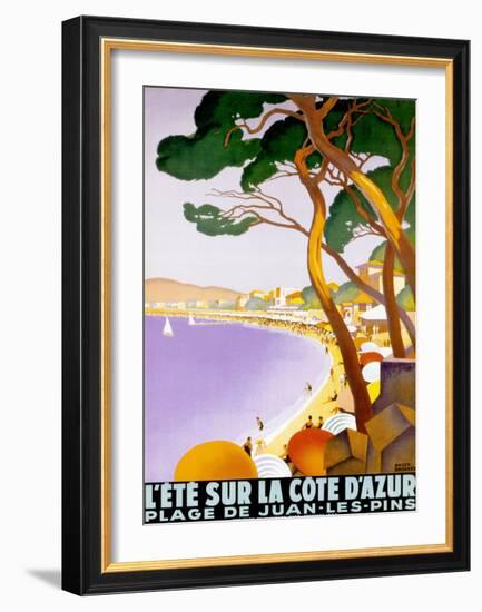 L'Ete sur la Cote d'azur-Roger Broders-Framed Art Print