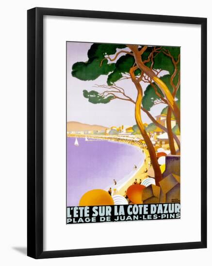 L'Ete sur la Cote d'azur-Roger Broders-Framed Art Print