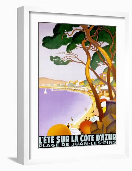 L'Ete sur la Cote d'azur-Roger Broders-Framed Art Print