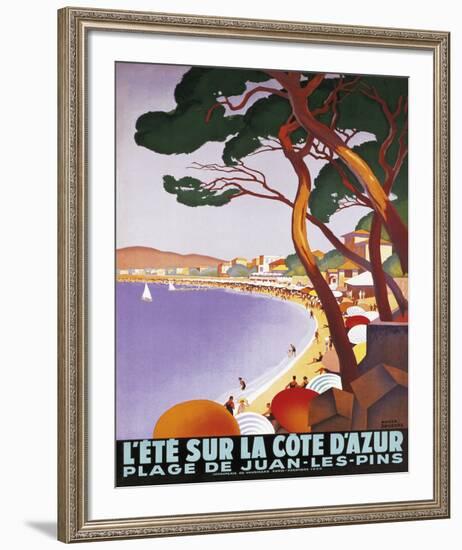 L'Ete Sur la Cote D'Azur-Roger Broders-Framed Giclee Print