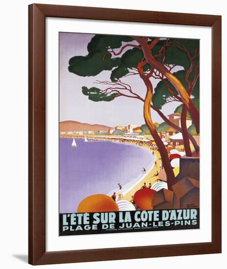 L'Ete Sur la Cote D'Azur-Roger Broders-Framed Giclee Print