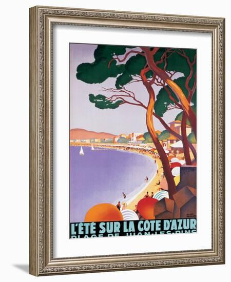 L'Ete sur la Cote d'azur-Roger Broders-Framed Art Print