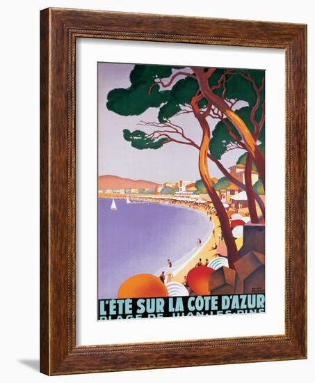 L'Ete sur la Cote d'azur-Roger Broders-Framed Art Print