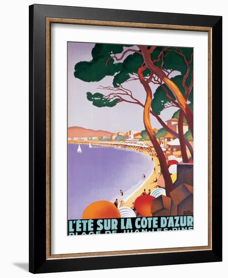 L'Ete sur la Cote d'azur-Roger Broders-Framed Art Print