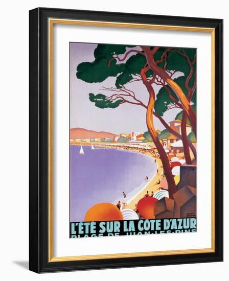 L'Ete sur la Cote d'azur-Roger Broders-Framed Art Print