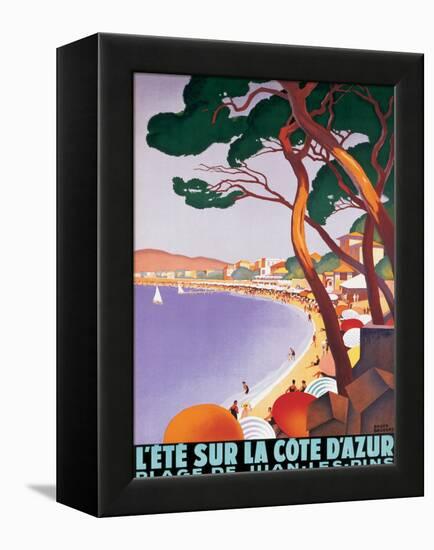 L'Ete sur la Cote d'azur-Roger Broders-Framed Stretched Canvas