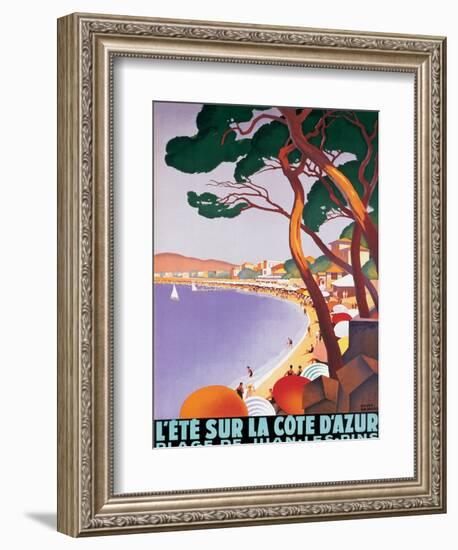 L'Ete sur la Cote d'azur-Roger Broders-Framed Art Print