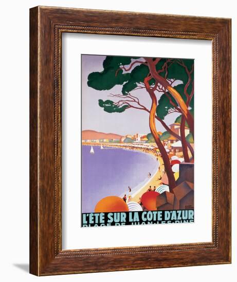 L'Ete sur la Cote d'azur-Roger Broders-Framed Art Print