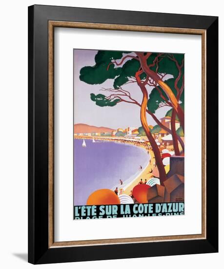 L'Ete sur la Cote d'azur-Roger Broders-Framed Art Print