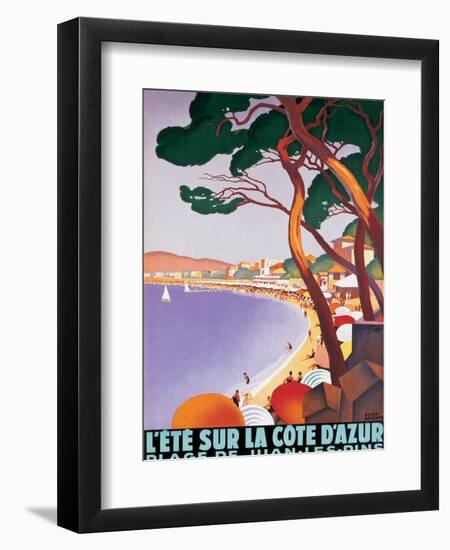 L'Ete sur la Cote d'azur-Roger Broders-Framed Art Print