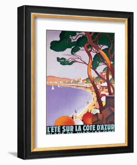 L'Ete sur la Cote d'azur-Roger Broders-Framed Art Print