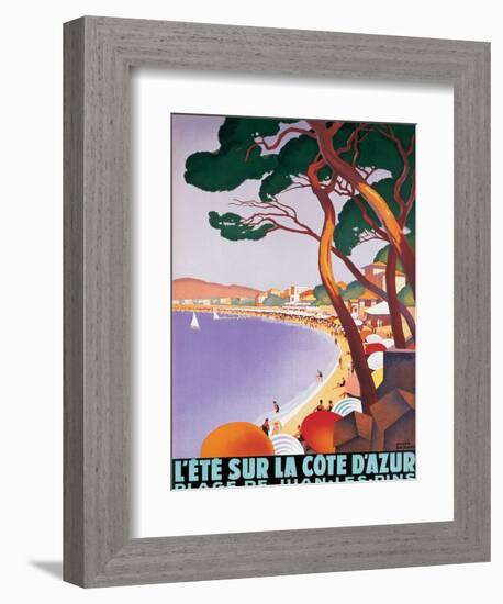 L'Ete sur la Cote d'azur-Roger Broders-Framed Premium Giclee Print