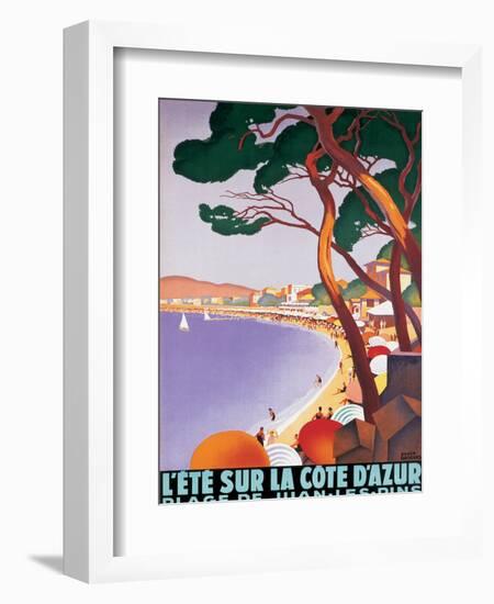 L'Ete sur la Cote d'azur-Roger Broders-Framed Premium Giclee Print