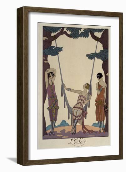 L'Eté (The Summer)-Georges Barbier-Framed Premium Giclee Print