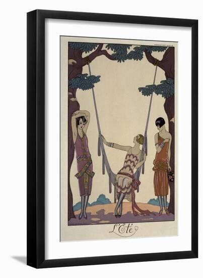 L'Eté (The Summer)-Georges Barbier-Framed Premium Giclee Print