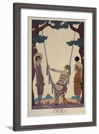 L'Eté (The Summer)-Georges Barbier-Framed Giclee Print