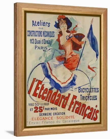 L'Etendard Francais Poster Bu Jules Cheret-null-Framed Premier Image Canvas