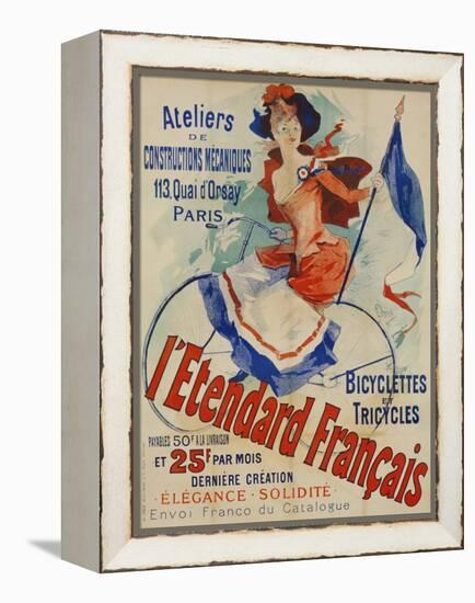 L'Etendard Francais Poster Bu Jules Cheret-null-Framed Premier Image Canvas