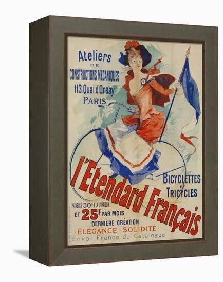 L'Etendard Francais Poster Bu Jules Cheret-null-Framed Premier Image Canvas