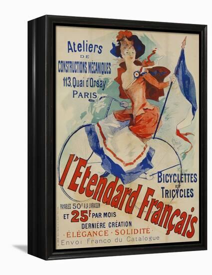 L'Etendard Francais Poster Bu Jules Cheret-null-Framed Premier Image Canvas