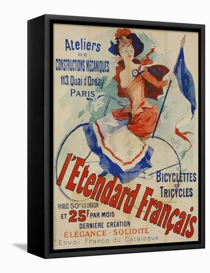 L'Etendard Francais Poster Bu Jules Cheret-null-Framed Premier Image Canvas