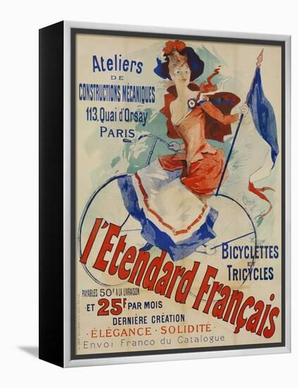 L'Etendard Francais Poster Bu Jules Cheret-null-Framed Premier Image Canvas