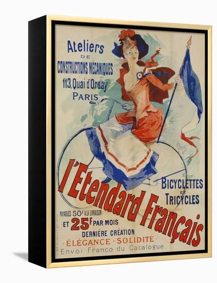 L'Etendard Francais Poster Bu Jules Cheret-null-Framed Premier Image Canvas