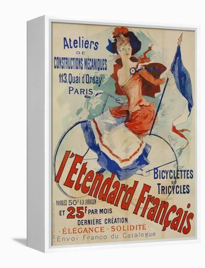 L'Etendard Francais Poster Bu Jules Cheret-null-Framed Premier Image Canvas