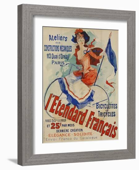 L'Etendard Francais Poster Bu Jules Cheret-null-Framed Giclee Print