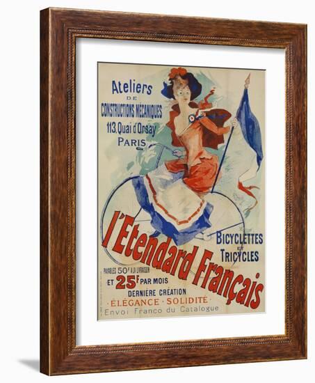 L'Etendard Francais Poster Bu Jules Cheret-null-Framed Giclee Print