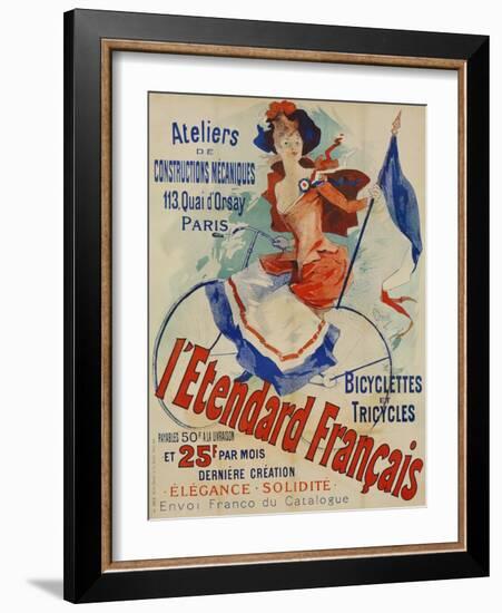 L'Etendard Francais Poster Bu Jules Cheret-null-Framed Giclee Print