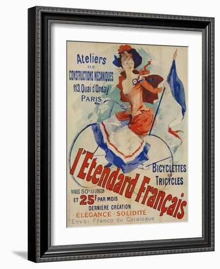 L'Etendard Francais Poster Bu Jules Cheret-null-Framed Giclee Print