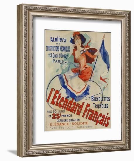 L'Etendard Francais Poster Bu Jules Cheret-null-Framed Giclee Print