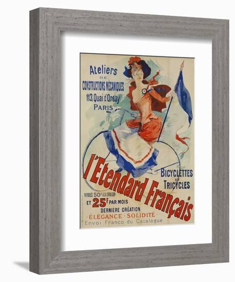L'Etendard Francais Poster Bu Jules Cheret-null-Framed Giclee Print