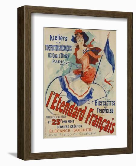 L'Etendard Francais Poster Bu Jules Cheret-null-Framed Giclee Print