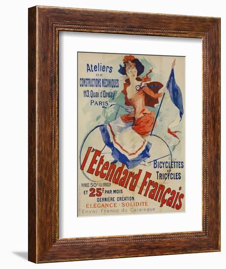 L'Etendard Francais Poster Bu Jules Cheret-null-Framed Giclee Print