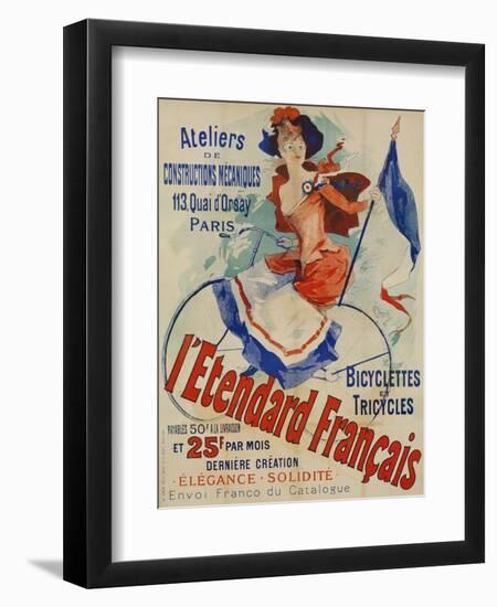 L'Etendard Francais Poster Bu Jules Cheret-null-Framed Giclee Print