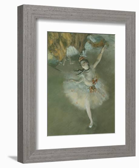 L'Etoile Ou Danseuse Sur Scene, the Star or Dancer on Stage, Pastel, C. 1876, Detail-Edgar Degas-Framed Giclee Print