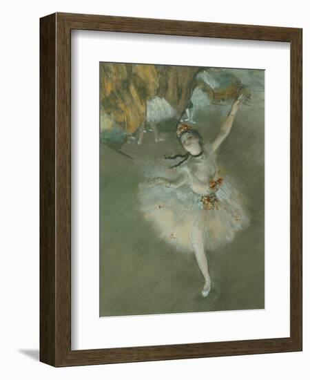 L'Etoile Ou Danseuse Sur Scene, the Star or Dancer on Stage, Pastel, C. 1876, Detail-Edgar Degas-Framed Giclee Print