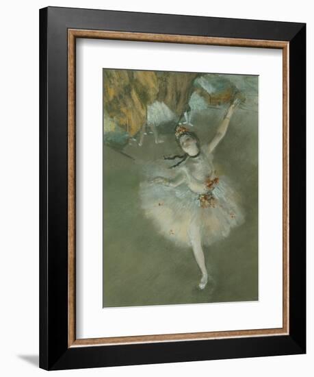 L'Etoile Ou Danseuse Sur Scene, the Star or Dancer on Stage, Pastel, C. 1876, Detail-Edgar Degas-Framed Giclee Print