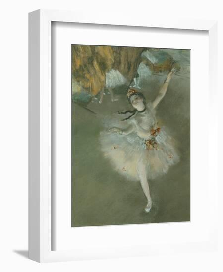 L'Etoile Ou Danseuse Sur Scene, the Star or Dancer on Stage, Pastel, C. 1876, Detail-Edgar Degas-Framed Giclee Print