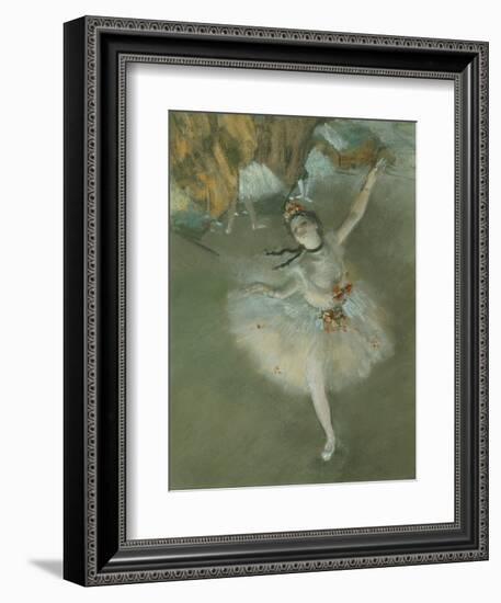 L'Etoile Ou Danseuse Sur Scene, the Star or Dancer on Stage, Pastel, C. 1876, Detail-Edgar Degas-Framed Giclee Print