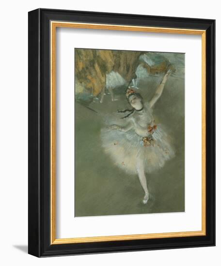 L'Etoile Ou Danseuse Sur Scene, the Star or Dancer on Stage, Pastel, C. 1876, Detail-Edgar Degas-Framed Giclee Print