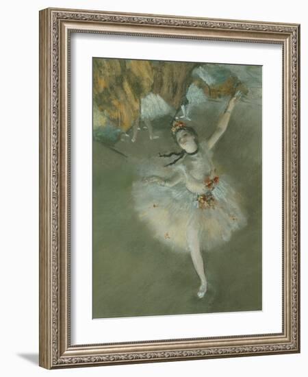 L'Etoile Ou Danseuse Sur Scene, the Star or Dancer on Stage, Pastel, C. 1876, Detail-Edgar Degas-Framed Giclee Print